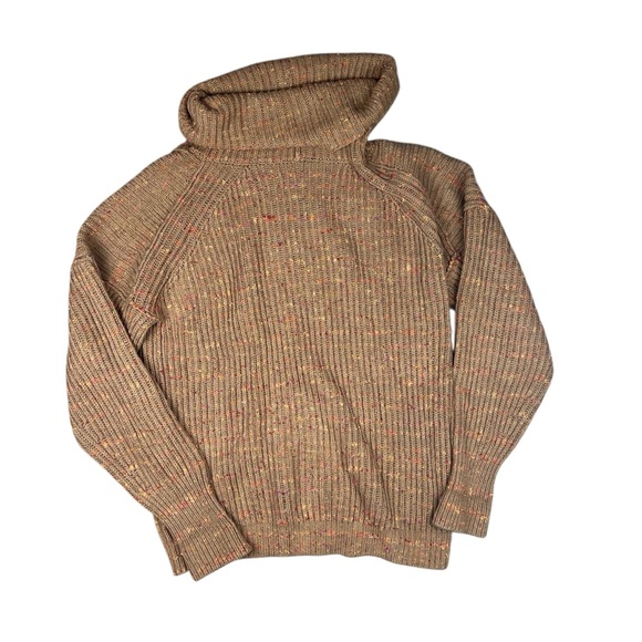 Free People Oversized Sweater Size XS‎ Knit Leo Tunic Brown speckled slouchy - Picture 4 of 12